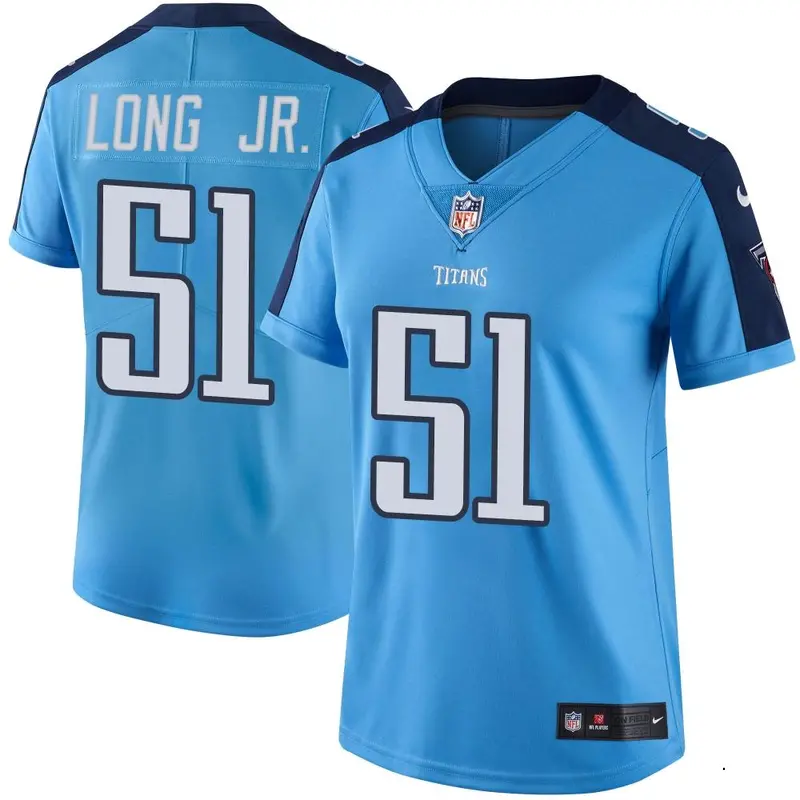 Nike David Long Jr. Women's Limited Tennessee Titans Light Blue Color Rush Jersey