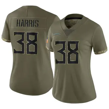 Nike Davontae Harris Women's Limited Tennessee Titans Olive 2022 Salute To Service Jersey