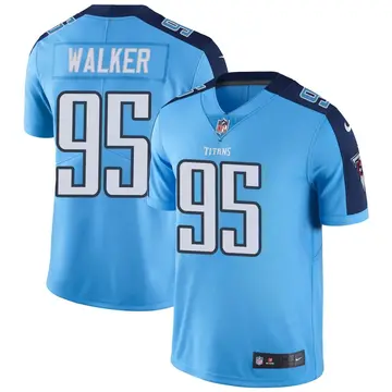 Nike DeMarcus Walker Men's Limited Tennessee Titans Light Blue Color Rush Jersey