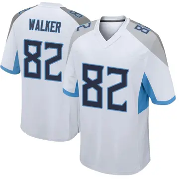 Nike Delanie Walker Men's Game Tennessee Titans White Jersey