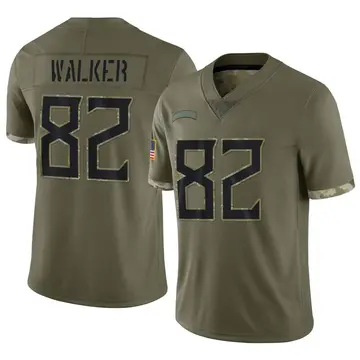 Nike Delanie Walker Men's Limited Tennessee Titans Olive 2022 Salute To Service Jersey