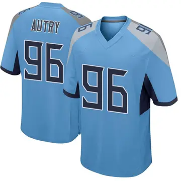 Nike Denico Autry Men's Game Tennessee Titans Light Blue Jersey