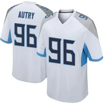 Nike Denico Autry Men's Game Tennessee Titans White Jersey
