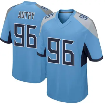 Nike Denico Autry Youth Game Tennessee Titans Light Blue Jersey