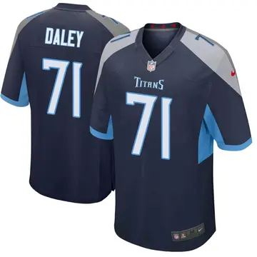 Nike Dennis Daley Men's Game Tennessee Titans Navy Jersey