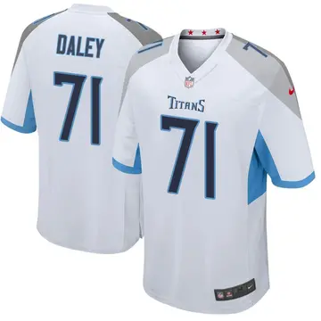 Nike Dennis Daley Men's Game Tennessee Titans White Jersey