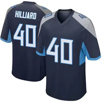 Nike Dontrell Hilliard Men's Game Tennessee Titans Navy Jersey