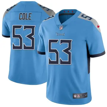 Nike Dylan Cole Men's Limited Tennessee Titans Light Blue Vapor Untouchable Jersey