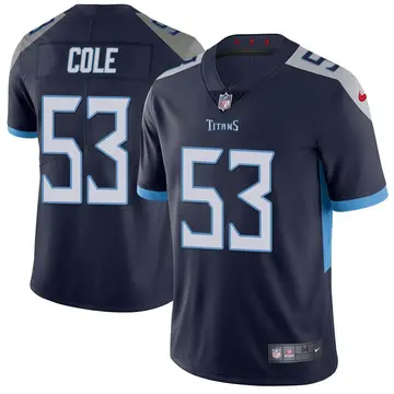 Nike Dylan Cole Men's Limited Tennessee Titans Navy Vapor Untouchable Jersey