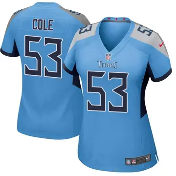 Nike Dylan Cole Women's Game Tennessee Titans Light Blue Jersey