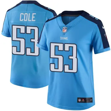 Nike Dylan Cole Women's Limited Tennessee Titans Light Blue Color Rush Jersey