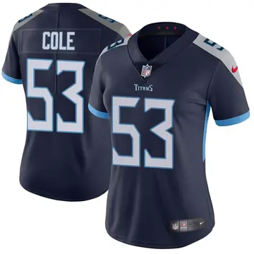 Nike Dylan Cole Women's Limited Tennessee Titans Navy Vapor Untouchable Jersey