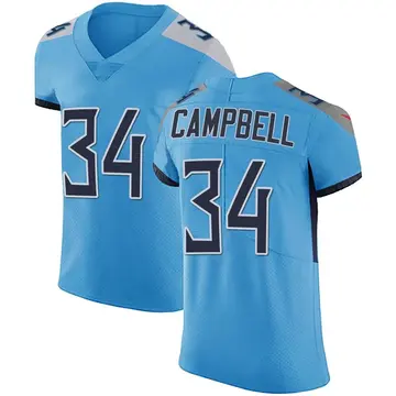 Nike Earl Campbell Men's Elite Tennessee Titans Light Blue Team Color Vapor Untouchable Jersey