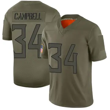 Nike Earl Campbell Men's Limited Tennessee Titans Camo 2019 Salute to Service Jersey