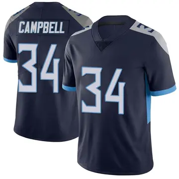 Nike Earl Campbell Men's Limited Tennessee Titans Navy Vapor Untouchable Jersey