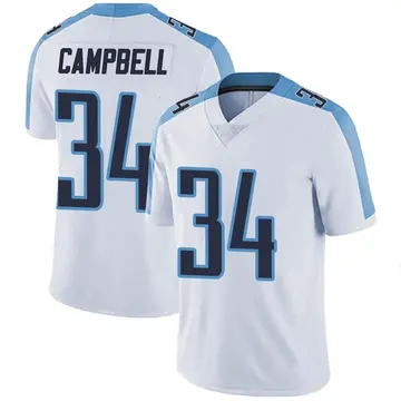 Nike Earl Campbell Men's Limited Tennessee Titans White Vapor Untouchable Jersey