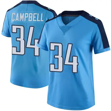 Nike Earl Campbell Women's Limited Tennessee Titans Light Blue Color Rush Jersey