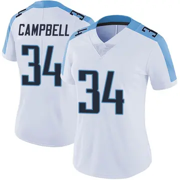 Nike Earl Campbell Women's Limited Tennessee Titans White Vapor Untouchable Jersey