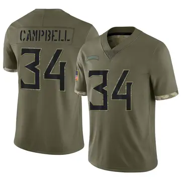 Nike Earl Campbell Youth Limited Tennessee Titans Olive 2022 Salute To Service Jersey