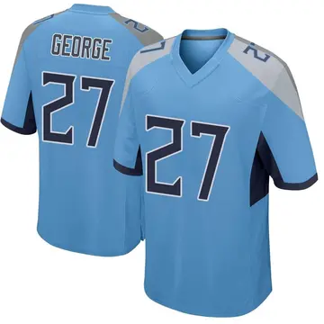 Nike Eddie George Men's Game Tennessee Titans Light Blue Jersey