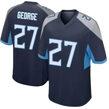 Nike Eddie George Men's Game Tennessee Titans Navy Jersey