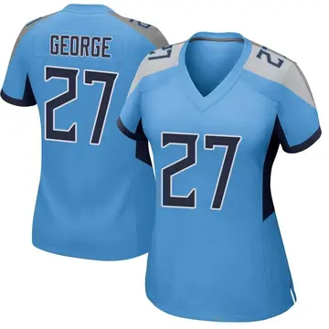 Nike Eddie George Women's Game Tennessee Titans Light Blue Jersey