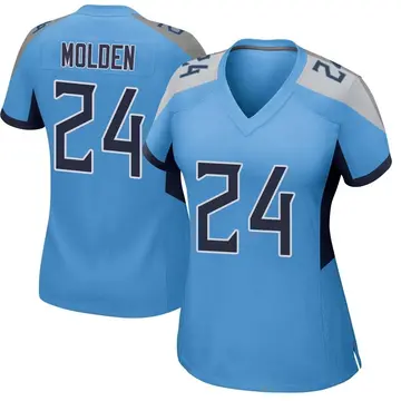 Nike Elijah Molden Women's Game Tennessee Titans Light Blue Jersey