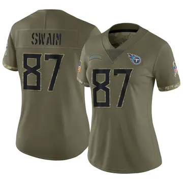 Nike Geoff Swaim Women's Limited Tennessee Titans Olive 2022 Salute To Service Jersey