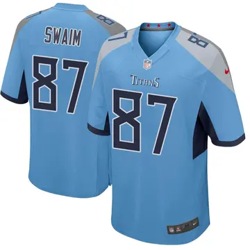 Nike Geoff Swaim Youth Game Tennessee Titans Light Blue Jersey