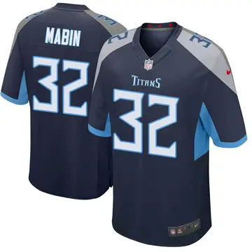 Nike Greg Mabin Youth Game Tennessee Titans Navy Jersey
