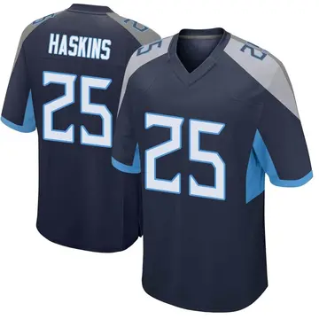Nike Hassan Haskins Men's Game Tennessee Titans Navy Jersey