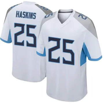 Nike Hassan Haskins Men's Game Tennessee Titans White Jersey