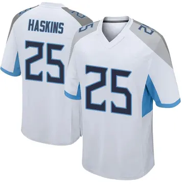 Nike Hassan Haskins Youth Game Tennessee Titans White Jersey