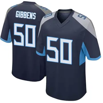 Nike Jack Gibbens Men's Game Tennessee Titans Navy Jersey