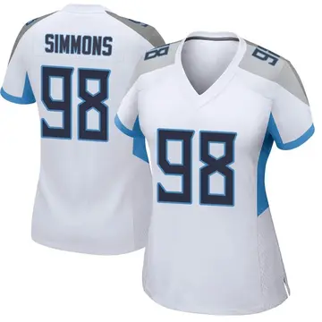 Nike Jeffery Simmons Women's Game Tennessee Titans White Jersey