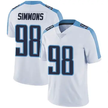 Nike Jeffery Simmons Youth Limited Tennessee Titans White Vapor Untouchable Jersey