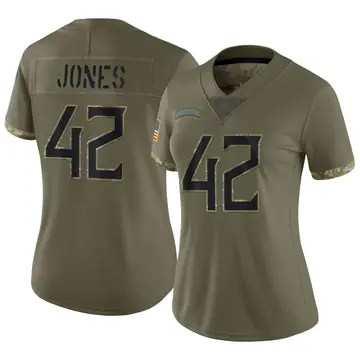 Nike Joe Jones Women's Limited Tennessee Titans Olive 2022 Salute To Service Jersey