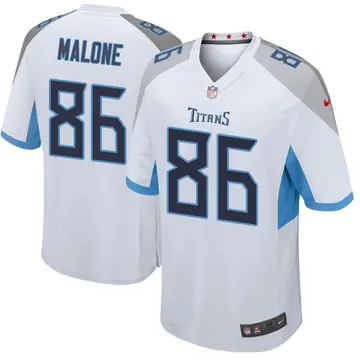 Nike Josh Malone Men's Game Tennessee Titans White Jersey