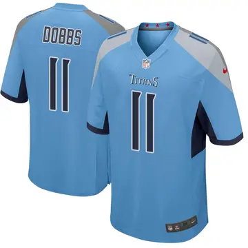 Nike Joshua Dobbs Men's Game Tennessee Titans Light Blue Jersey