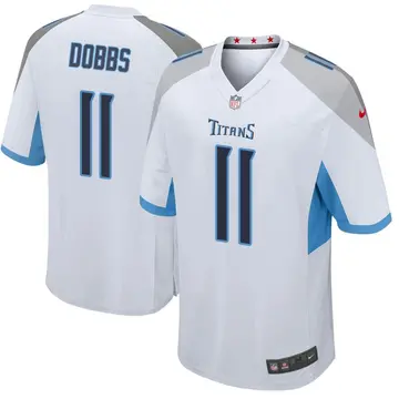 Nike Joshua Dobbs Men's Game Tennessee Titans White Jersey