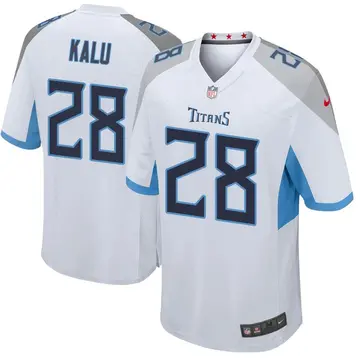 Nike Joshua Kalu Men's Game Tennessee Titans White Jersey