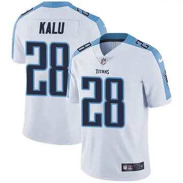Nike Joshua Kalu Men's Limited Tennessee Titans White Vapor Untouchable Jersey