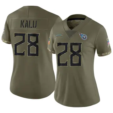 Nike Joshua Kalu Women's Limited Tennessee Titans Olive 2022 Salute To Service Jersey
