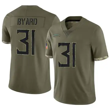Nike Kevin Byard Men's Limited Tennessee Titans Olive 2022 Salute To Service Jersey