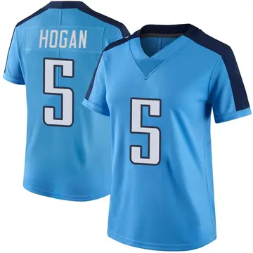 Nike Kevin Hogan Women's Limited Tennessee Titans Light Blue Color Rush Jersey