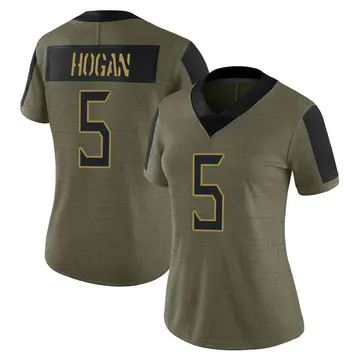 Nike Kevin Hogan Women's Limited Tennessee Titans Olive 2021 Salute To Service Jersey