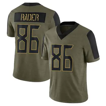 Nike Kevin Rader Men's Limited Tennessee Titans Olive 2021 Salute To Service Jersey