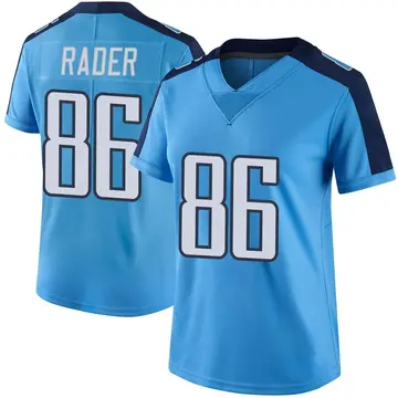 Nike Kevin Rader Women's Limited Tennessee Titans Light Blue Color Rush Jersey