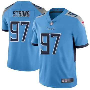 Nike Kevin Strong Men's Limited Tennessee Titans Light Blue Vapor Untouchable Jersey