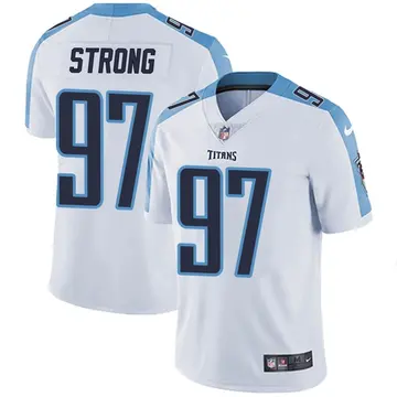 Nike Kevin Strong Men's Limited Tennessee Titans White Vapor Untouchable Jersey